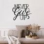 Wallity Never Give Up Escultura de Pared Negra